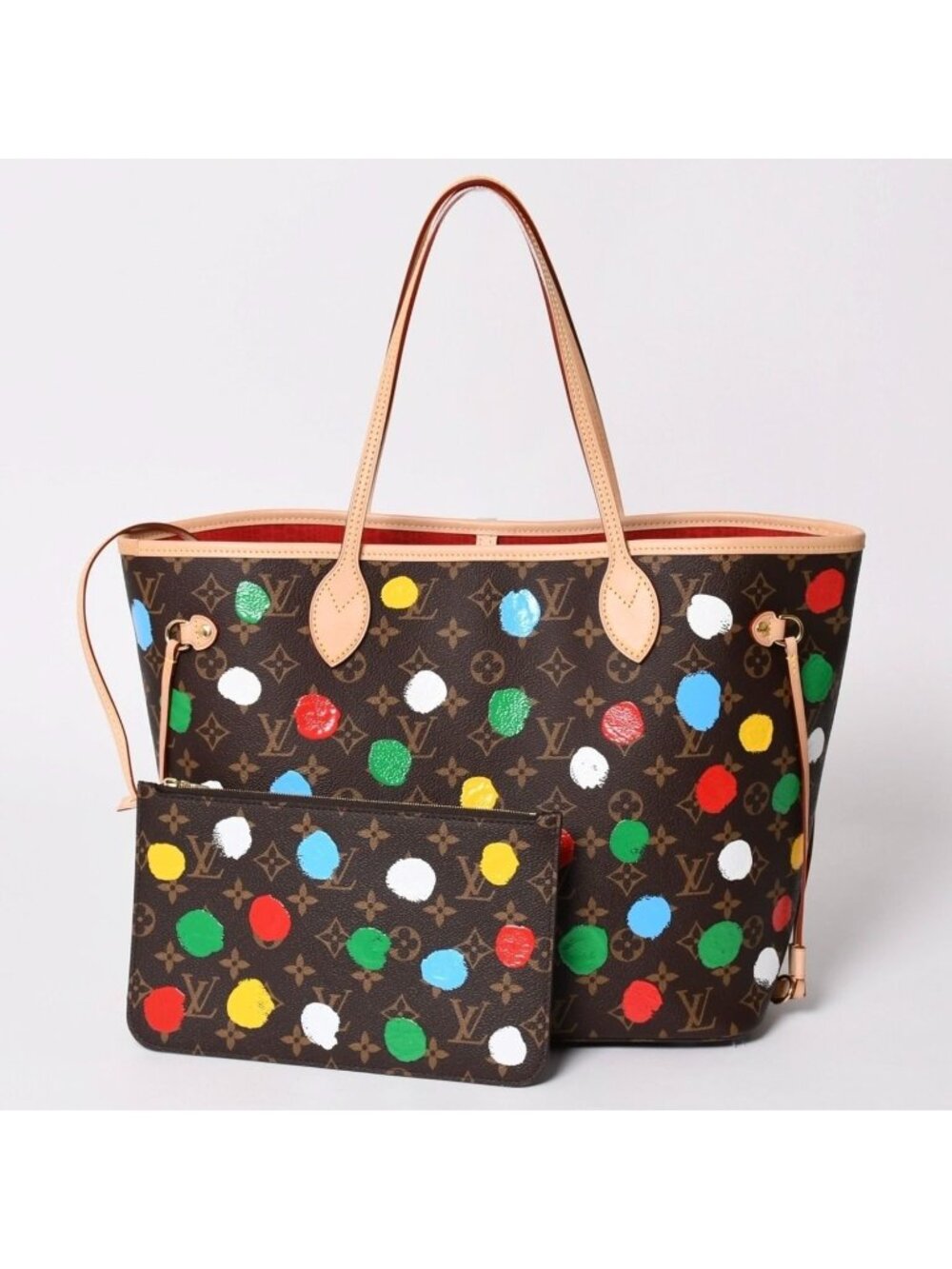 Louis Vuitton LV YK Neverfull MM Yayoi Kusama Monogram Brown